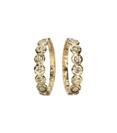 Octavia Elizabeth Edith 18kt gold hoop earrings with diamonds | Thumbnail 1 Octavia Elizabeth Edith 18kt gold hoop earrings with diamonds | Thumbnail 1
