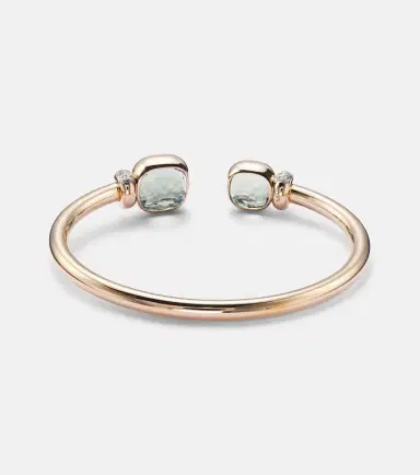 Pomellato Nudo 18kt rose gold cuff bracelet with prasiolites and diamonds | Thumbnail 2 Pomellato Nudo 18kt rose gold cuff bracelet with prasiolites and diamonds | Thumbnail 2