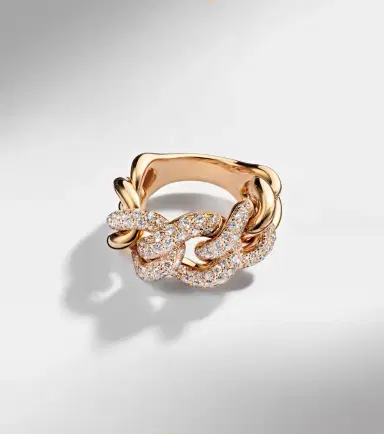 Pomellato Catene 18kt rose gold ring with diamonds | Thumbnail 5 Pomellato Catene 18kt rose gold ring with diamonds | Thumbnail 5