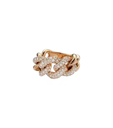 Pomellato Catene 18kt rose gold ring with diamonds | Thumbnail 1 Pomellato Catene 18kt rose gold ring with diamonds | Thumbnail 1