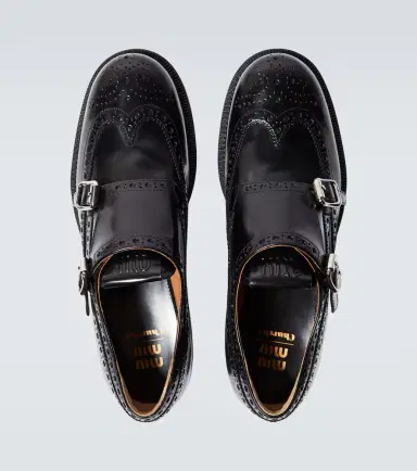Miu Miu x Church's leather monk strap shoes | Thumbnail 2 Miu Miu x Church's leather monk strap shoes | Thumbnail 2