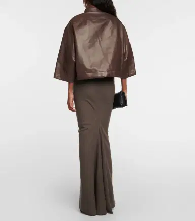 Rick Owens Cropped leather jacket | Thumbnail 4 Rick Owens Cropped leather jacket | Thumbnail 4