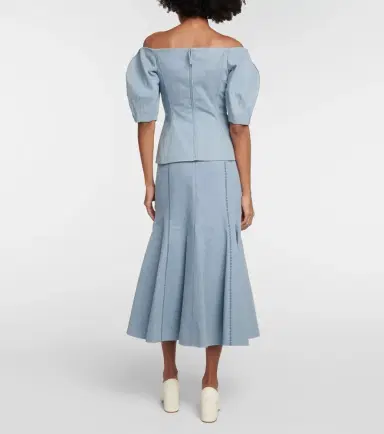 Gabriela Hearst Ellen off-shoulder cotton top | Thumbnail 3 Gabriela Hearst Ellen off-shoulder cotton top | Thumbnail 3