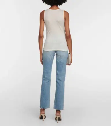 Saint Laurent Cassandre ribbed-knit wool tank top | Thumbnail 2 Saint Laurent Cassandre ribbed-knit wool tank top | Thumbnail 2