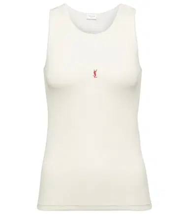 Saint Laurent Cassandre ribbed-knit wool tank top | Thumbnail 1 Saint Laurent Cassandre ribbed-knit wool tank top | Thumbnail 1