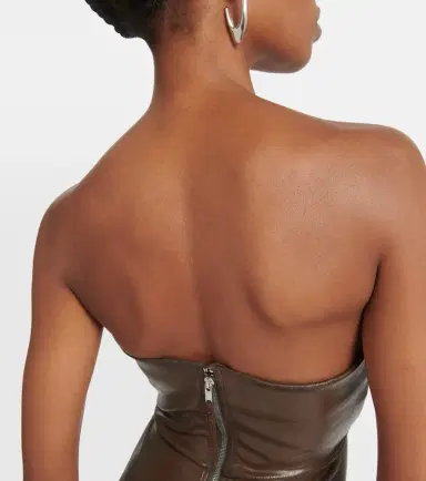Rick Owens Strapless coated denim gown | Thumbnail 2 Rick Owens Strapless coated denim gown | Thumbnail 2