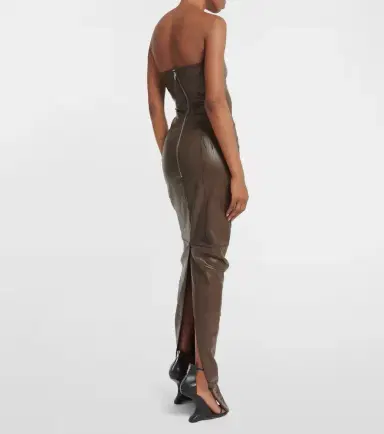 Rick Owens Strapless coated denim gown | Thumbnail 5 Rick Owens Strapless coated denim gown | Thumbnail 5