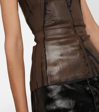 Rick Owens Coated denim corset | Thumbnail 4 Rick Owens Coated denim corset | Thumbnail 4