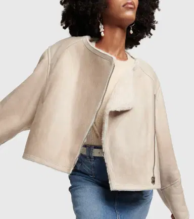 Isabel Marant Ostya shearling-lined leather jacket | Thumbnail 2 Isabel Marant Ostya shearling-lined leather jacket | Thumbnail 2