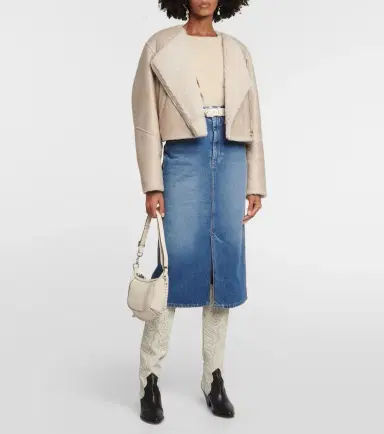 Isabel Marant Ostya shearling-lined leather jacket | Thumbnail 5 Isabel Marant Ostya shearling-lined leather jacket | Thumbnail 5