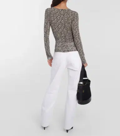 Isabel Marant Laura printed ruched jersey top | Thumbnail 4 Isabel Marant Laura printed ruched jersey top | Thumbnail 4