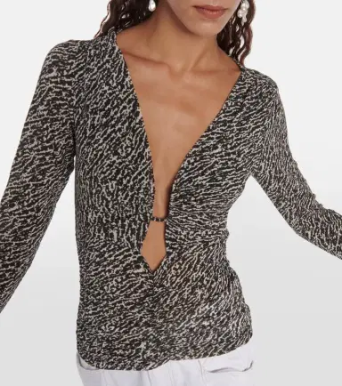 Isabel Marant Laura printed ruched jersey top | Thumbnail 5 Isabel Marant Laura printed ruched jersey top | Thumbnail 5