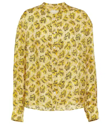 Isabel Marant Leidy printed satin blouse | Thumbnail 1 Isabel Marant Leidy printed satin blouse | Thumbnail 1