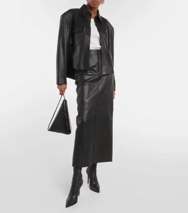 Wardrobe.NYC Wardrobe. NYC Back-slit leather maxi skirt | Thumbnail 6 Wardrobe.NYC Wardrobe. NYC Back-slit leather maxi skirt | Thumbnail 6