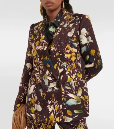 Dries Van Noten Floral double-breasted blazer | Thumbnail 3 Dries Van Noten Floral double-breasted blazer | Thumbnail 3