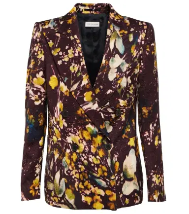Dries Van Noten Floral double-breasted blazer | Thumbnail 1 Dries Van Noten Floral double-breasted blazer | Thumbnail 1