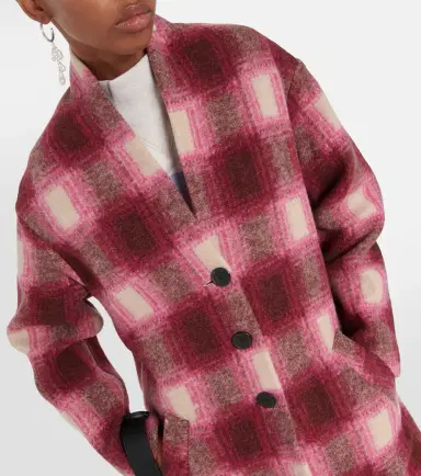 Marant Etoile Gabriel checked wool-blend coat | Thumbnail 2 Marant Etoile Gabriel checked wool-blend coat | Thumbnail 2