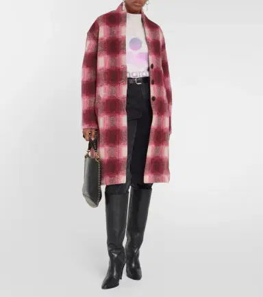 Marant Etoile Gabriel checked wool-blend coat | Thumbnail 3 Marant Etoile Gabriel checked wool-blend coat | Thumbnail 3
