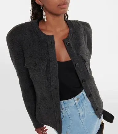 Marant Etoile Nelly tweed jacket | Thumbnail 4 Marant Etoile Nelly tweed jacket | Thumbnail 4