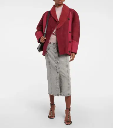 Marant Etoile Abeni shearling-lined suede jacket | Thumbnail 2 Marant Etoile Abeni shearling-lined suede jacket | Thumbnail 2