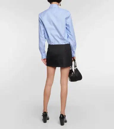 Prada Low-rise nylon miniskirt | Thumbnail 3 Prada Low-rise nylon miniskirt | Thumbnail 3