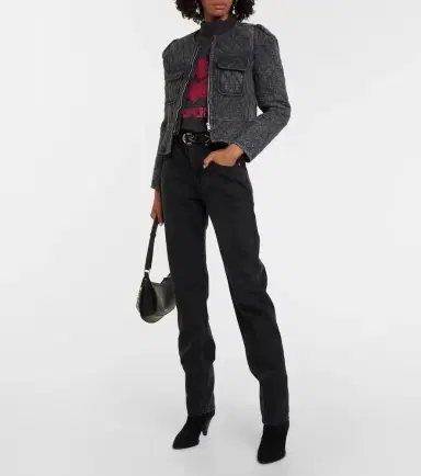 Marant Étoile Deliona quilted denim jacket | Thumbnail 4 Marant Étoile Deliona quilted denim jacket | Thumbnail 4