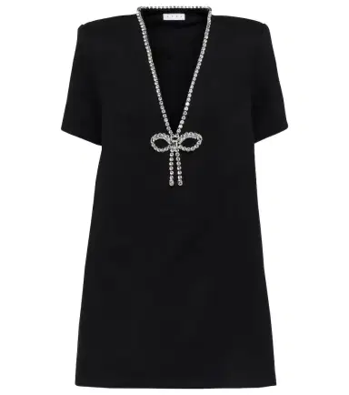 Area Crystal bow jersey t-shirt dress | Thumbnail 1 Area Crystal bow jersey t-shirt dress | Thumbnail 1