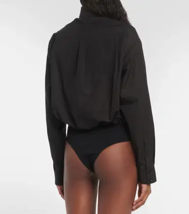 Alaia Alaïa Cotton poplin bodysuit | Thumbnail 4 Alaia Alaïa Cotton poplin bodysuit | Thumbnail 4