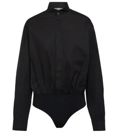 Alaia Alaïa Cotton poplin bodysuit | Thumbnail 1 Alaia Alaïa Cotton poplin bodysuit | Thumbnail 1