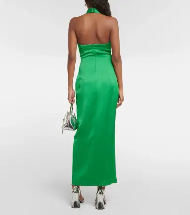 RASARIO Halterneck satin midi dress | Thumbnail 5 RASARIO Halterneck satin midi dress | Thumbnail 5