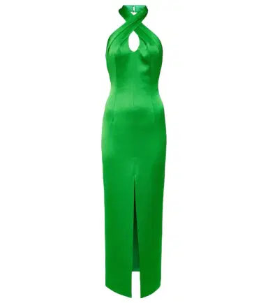 RASARIO Halterneck satin midi dress | Thumbnail 1 RASARIO Halterneck satin midi dress | Thumbnail 1