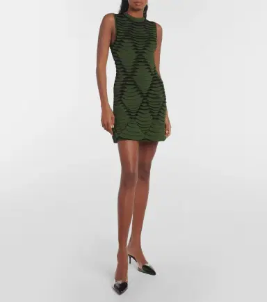 Alaïa Alaïa Snake-effect knit minidress | Thumbnail 2 Alaïa Alaïa Snake-effect knit minidress | Thumbnail 2
