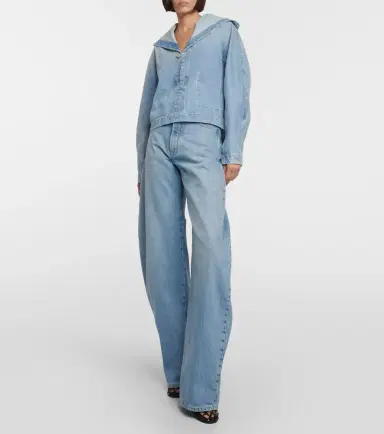 Alaïa Alaïa Cropped denim jacket | Thumbnail 3 Alaïa Alaïa Cropped denim jacket | Thumbnail 3