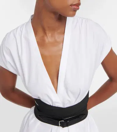 Alaïa Alaïa Belted cotton poplin midi dress | Thumbnail 2 Alaïa Alaïa Belted cotton poplin midi dress | Thumbnail 2