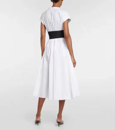 Alaïa Alaïa Belted cotton poplin midi dress | Thumbnail 6 Alaïa Alaïa Belted cotton poplin midi dress | Thumbnail 6