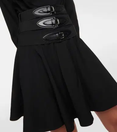Alaïa Alaïa Belted wool minidress | Thumbnail 3 Alaïa Alaïa Belted wool minidress | Thumbnail 3