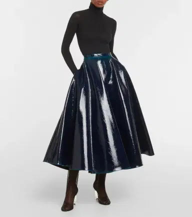 Alaïa Alaïa Coated wool-blend midi skirt | Thumbnail 2 Alaïa Alaïa Coated wool-blend midi skirt | Thumbnail 2