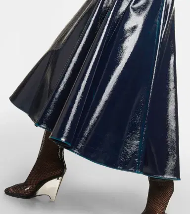 Alaïa Alaïa Coated wool-blend midi skirt | Thumbnail 3 Alaïa Alaïa Coated wool-blend midi skirt | Thumbnail 3
