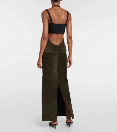Alaïa Alaïa Suede maxi skirt | Thumbnail 3 Alaïa Alaïa Suede maxi skirt | Thumbnail 3