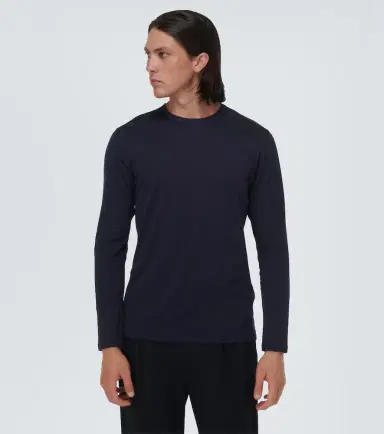 Sunspel Classic long sleeve cotton T-shirt | Thumbnail 2 Sunspel Classic long sleeve cotton T-shirt | Thumbnail 2