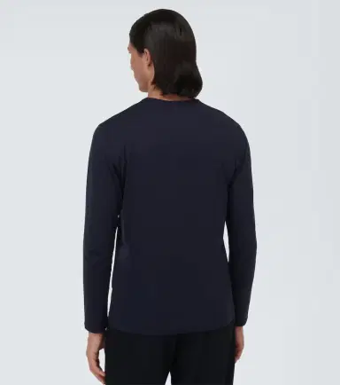 Sunspel Classic long sleeve cotton T-shirt | Thumbnail 3 Sunspel Classic long sleeve cotton T-shirt | Thumbnail 3