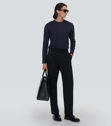 Sunspel Classic long sleeve cotton T-shirt | Thumbnail 5 Sunspel Classic long sleeve cotton T-shirt | Thumbnail 5
