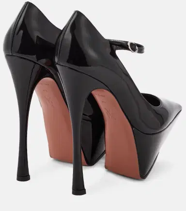 Amina Muaddi Yigit patent leather platform pumps | Thumbnail 4 Amina Muaddi Yigit patent leather platform pumps | Thumbnail 4