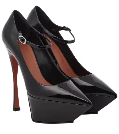 Amina Muaddi Yigit patent leather platform pumps | Thumbnail 1 Amina Muaddi Yigit patent leather platform pumps | Thumbnail 1