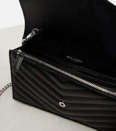 Saint Laurent Cassandre matelassé envelope leather wallet on chain | Thumbnail 2 Saint Laurent Cassandre matelassé envelope leather wallet on chain | Thumbnail 2