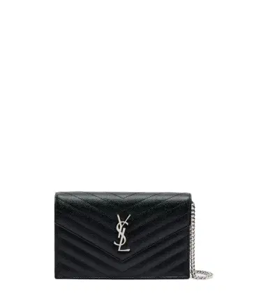 Saint Laurent Cassandre matelassé envelope leather wallet on chain | Thumbnail 1 Saint Laurent Cassandre matelassé envelope leather wallet on chain | Thumbnail 1
