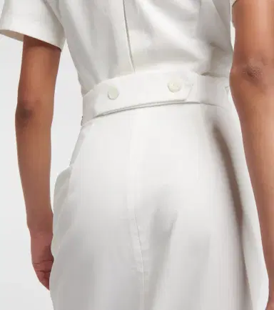 Prada Asymmetric cotton midi skirt | Thumbnail 3 Prada Asymmetric cotton midi skirt | Thumbnail 3
