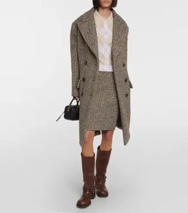 Miu Miu Wool and silk-blend bouclé coat | Thumbnail 5 Miu Miu Wool and silk-blend bouclé coat | Thumbnail 5