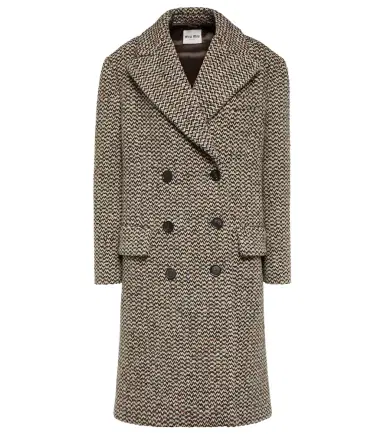 Miu Miu Wool and silk-blend bouclé coat | Thumbnail 1 Miu Miu Wool and silk-blend bouclé coat | Thumbnail 1