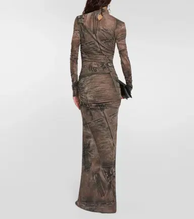 BLUMARINE Printed high-neck gown | Thumbnail 4 BLUMARINE Printed high-neck gown | Thumbnail 4